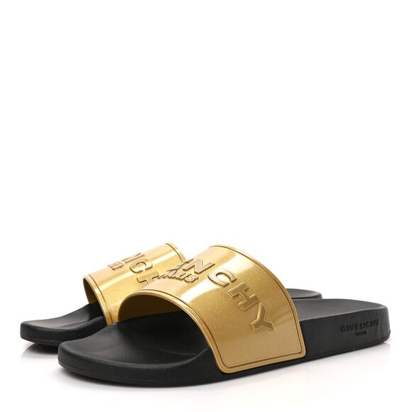 Givenchy  Metallic Rubber Logo Pool Slide Men main image 6